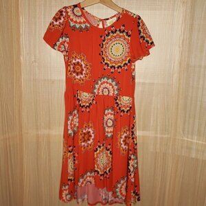 Crazy 8 Girls Orange Boho High Low Dress 7